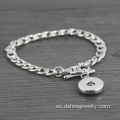 Cadena de plata NOOSA pulsera con botones de ajuste personalizado